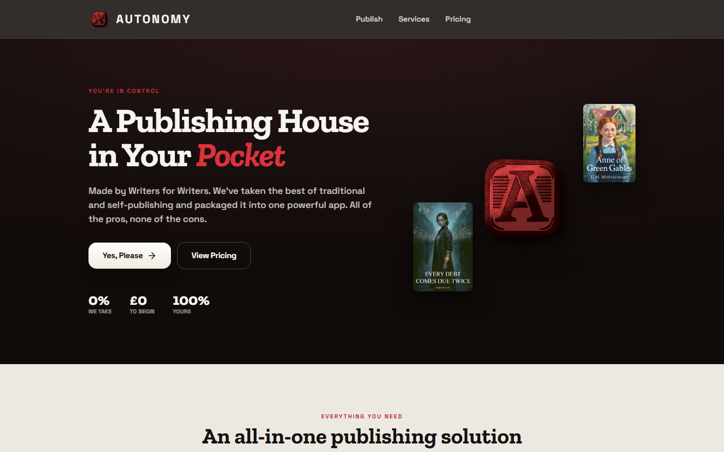 Autonomy self-publishing platform